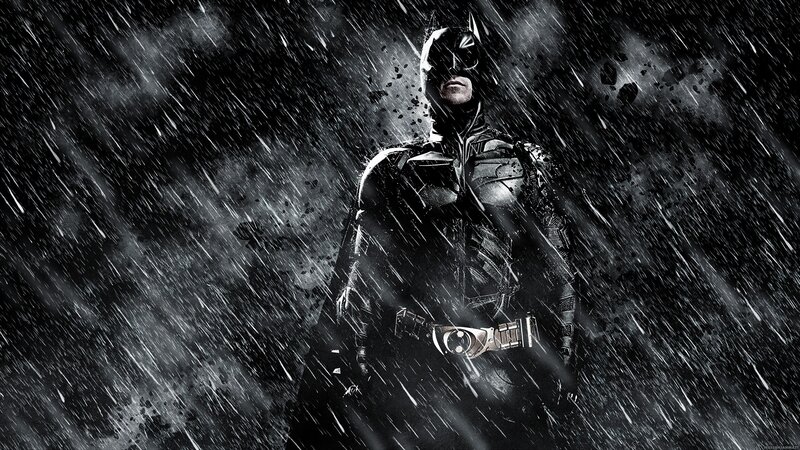 Batman in Rain — Black, Dramatic, Night, Photograph, Darkness