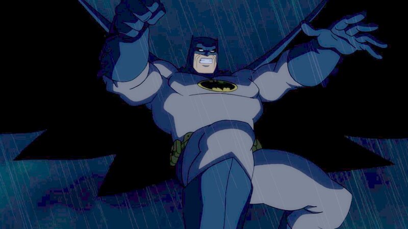 Batman in Rain — Blue, Dramatic