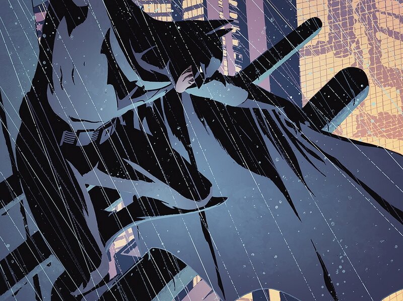 Batman in Rain — Blue