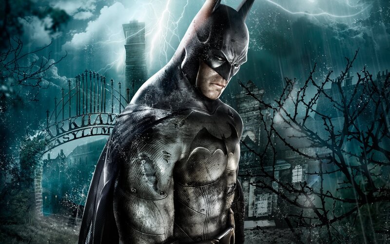 Batman in Rainstorm — Black, Dramatic