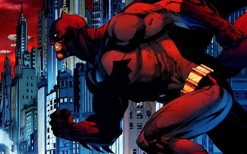 Batman in red suit