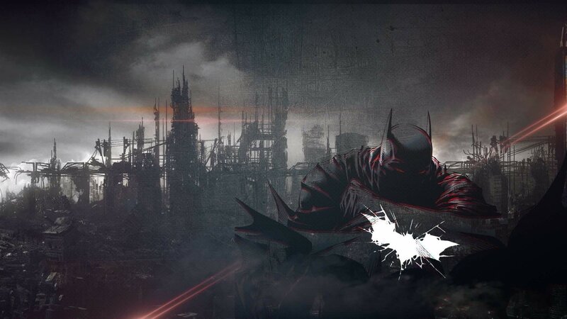 Batman in Ruined City