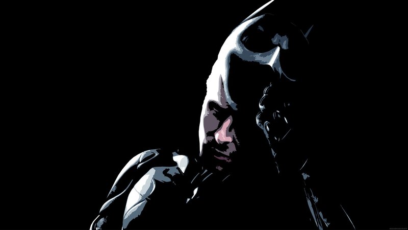 Batman in Silhouette — Black, Dramatic, Night