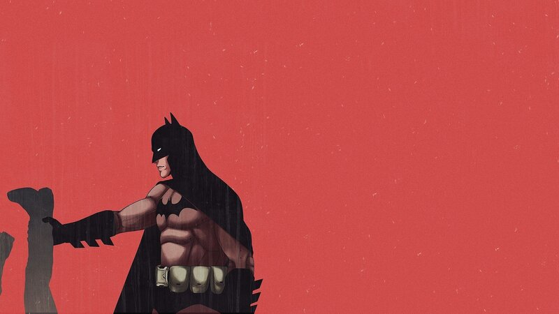 Batman in Silhouette — Red