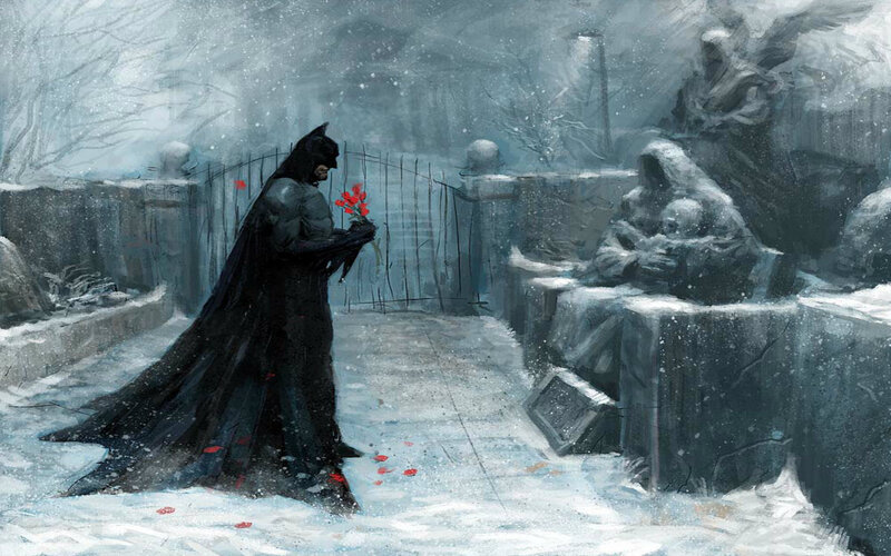 Batman in Snow — Black