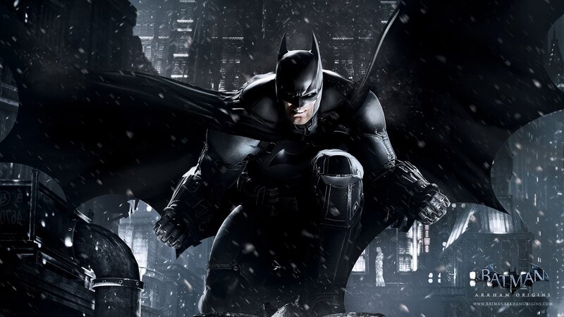 Batman in Snowstorm — Black, Dramatic