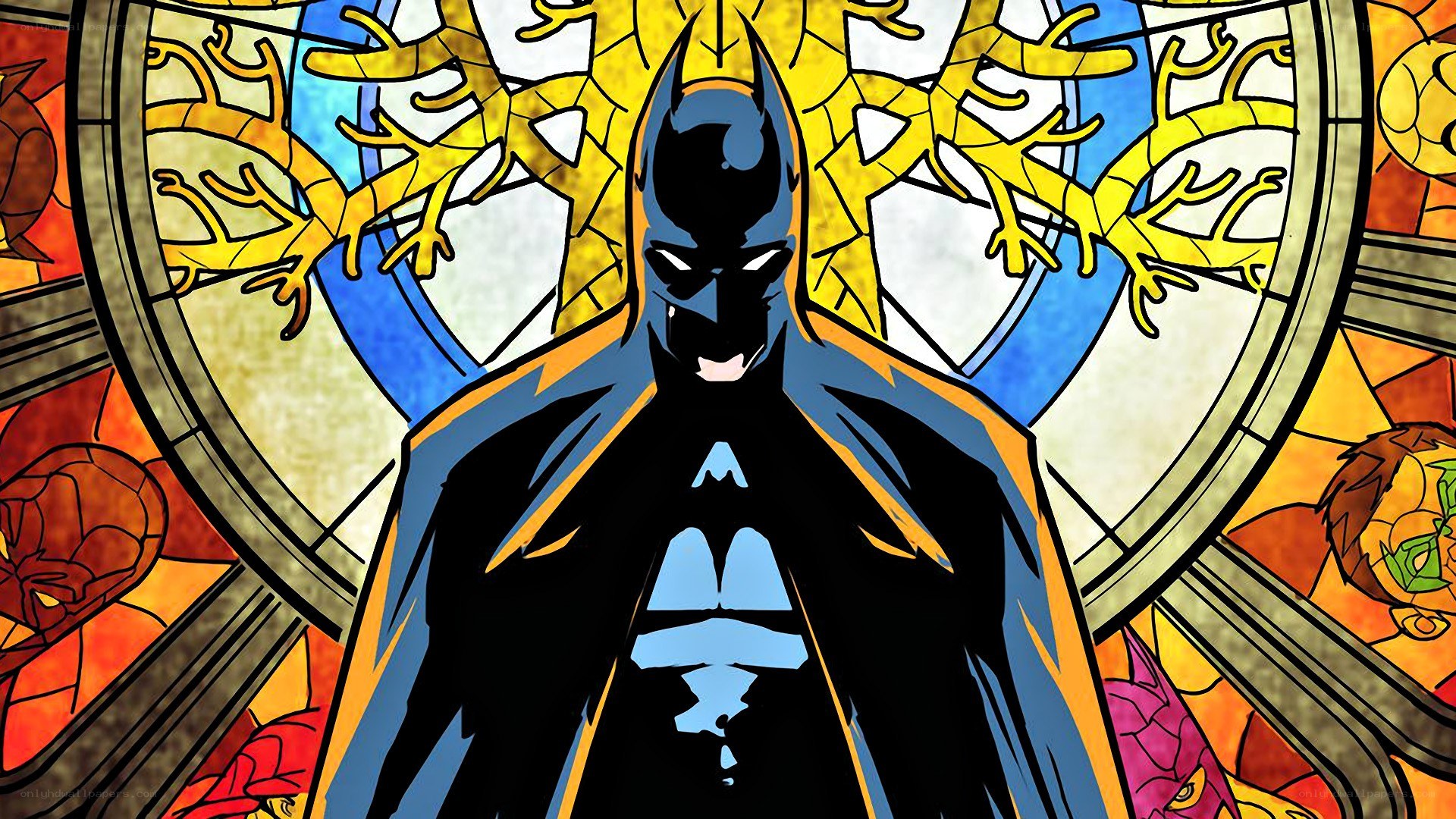 Batman in stained glass