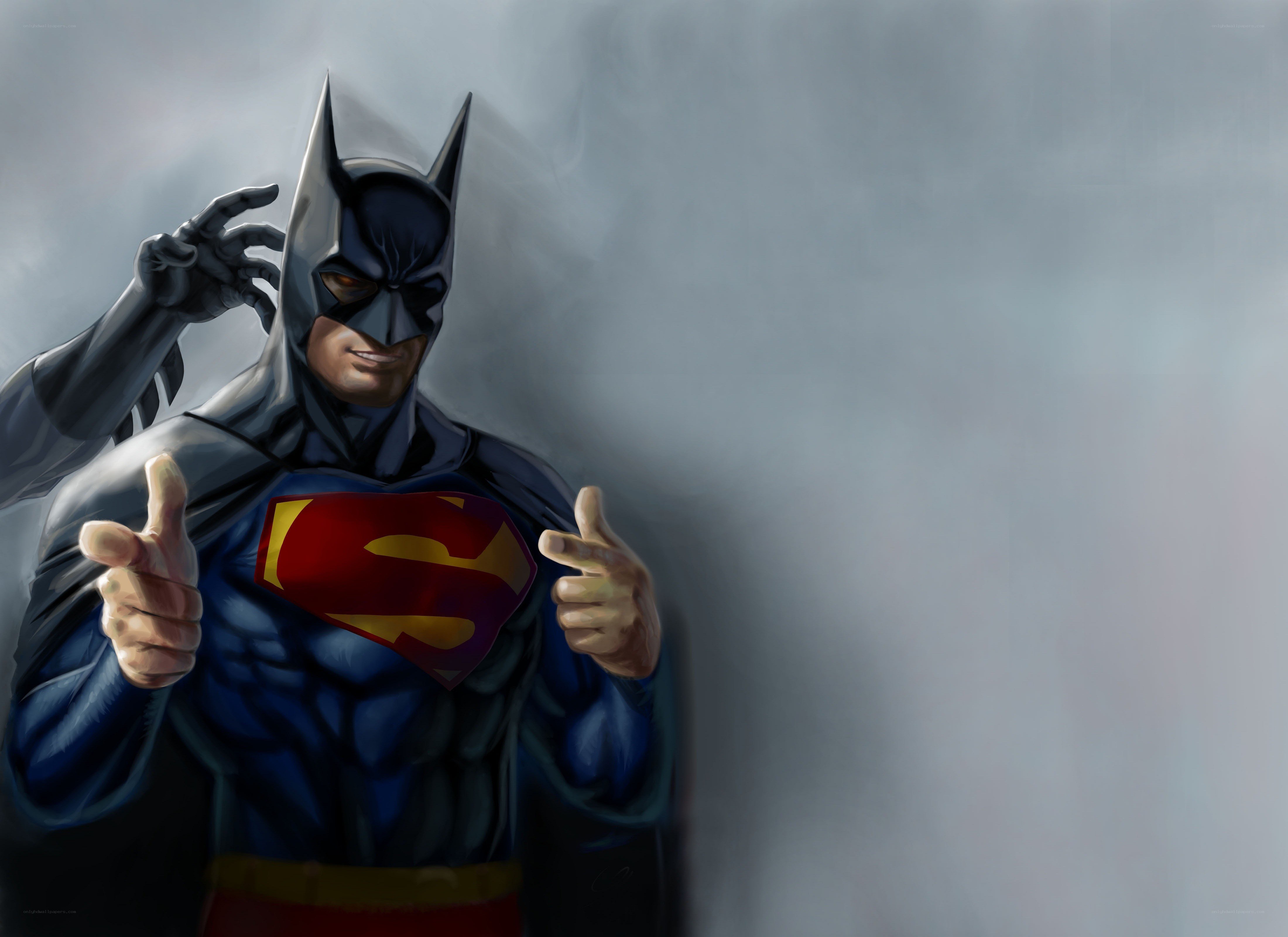 Batman in Superman costume