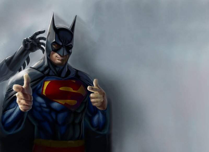 Batman in Superman Suit