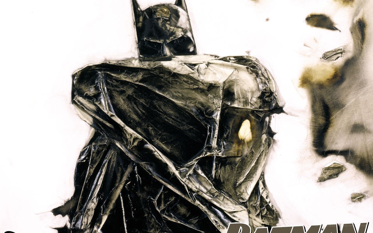Batman in tattered costume