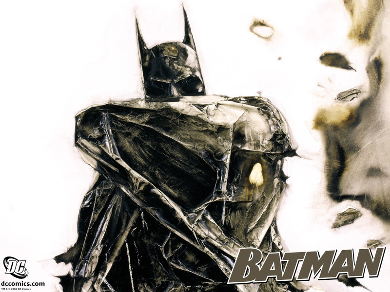 Batman in tattered costume