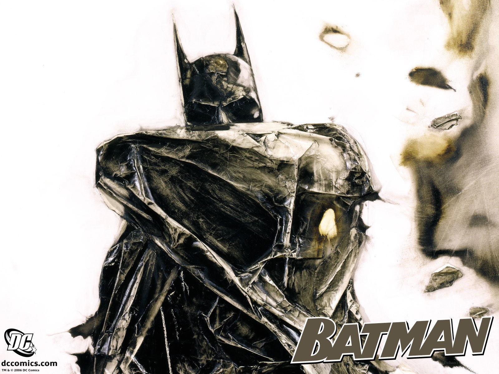 Batman in tattered costume