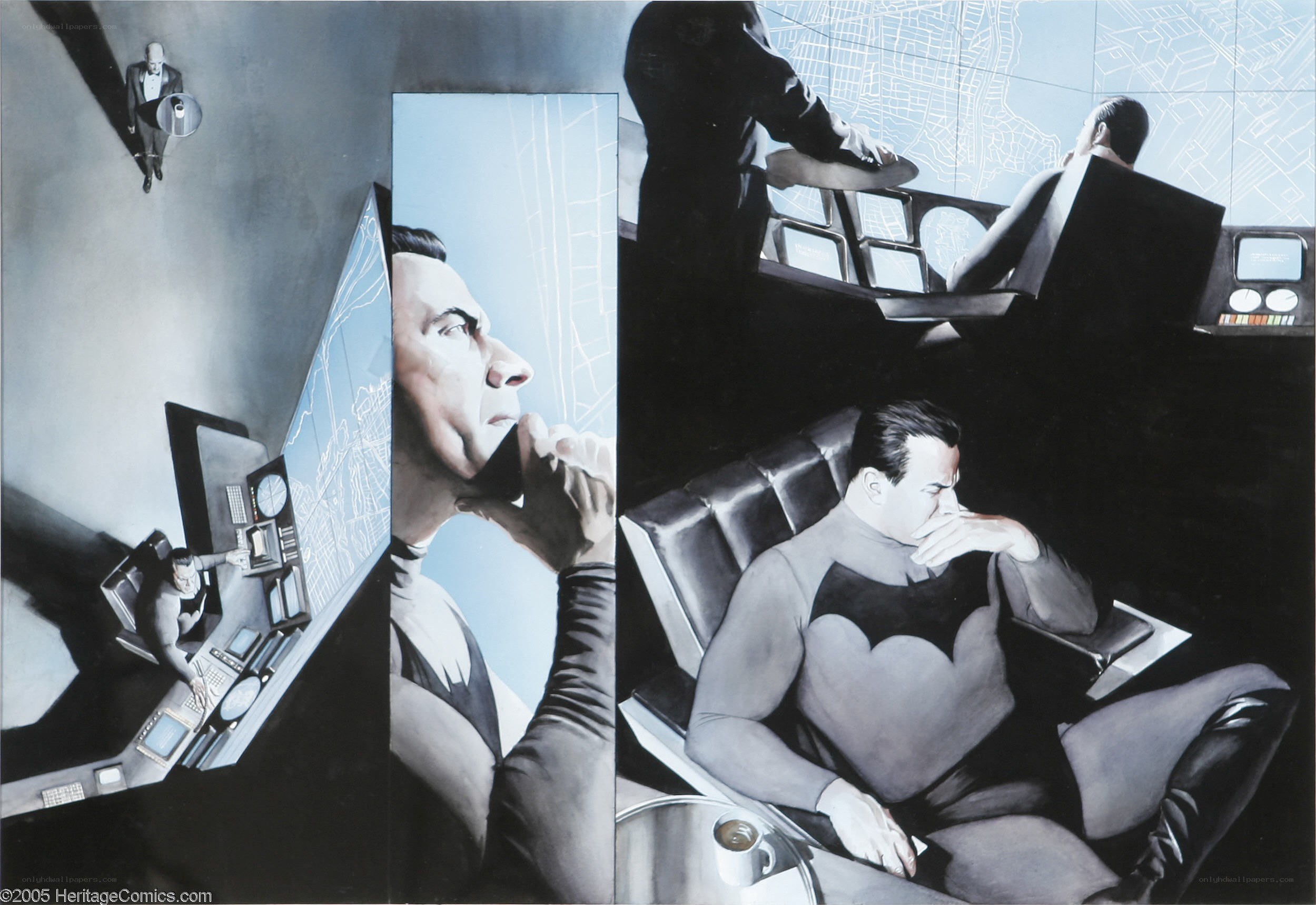 Batman in the Batcave