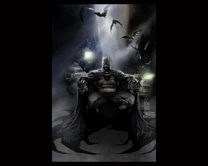 Batman in the Batcave