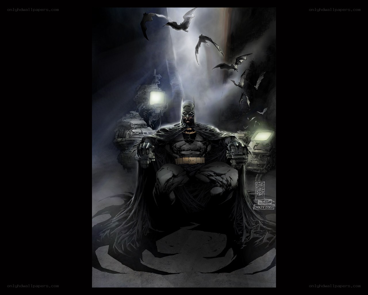 Batman in the Batcave