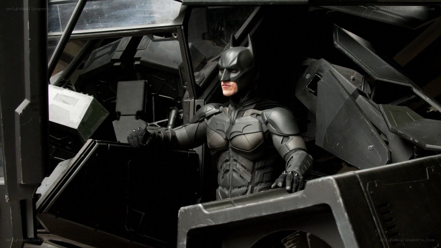 Batman in the Batmobile