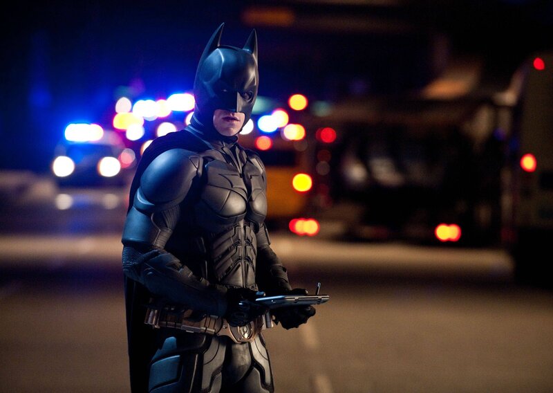 Batman in the city at night