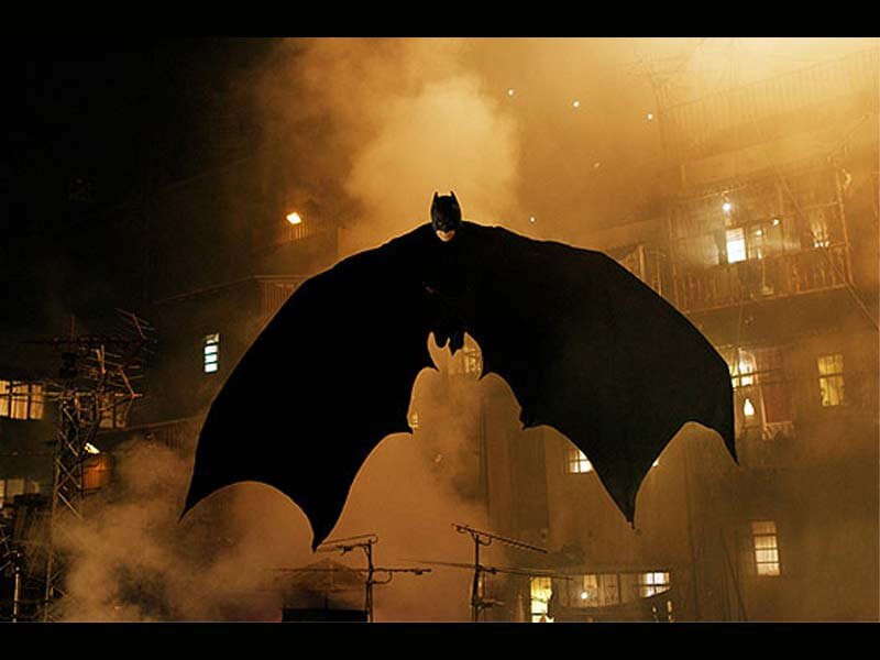 Batman in the city at night