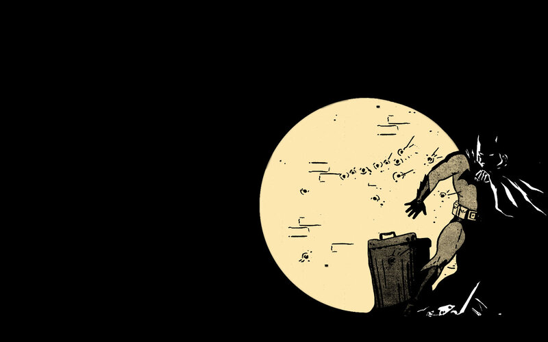 Batman in the moonlight