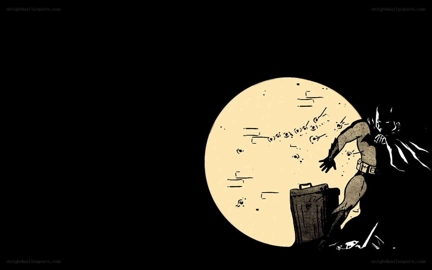 Batman in the moonlight