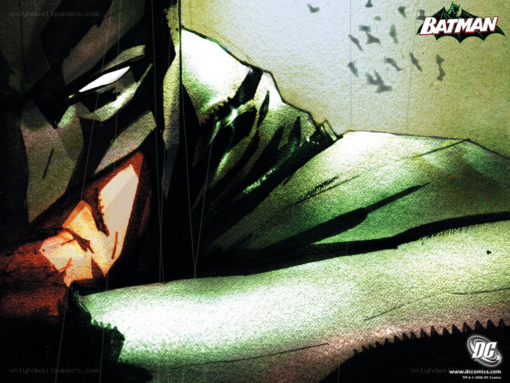 Batman in the rain