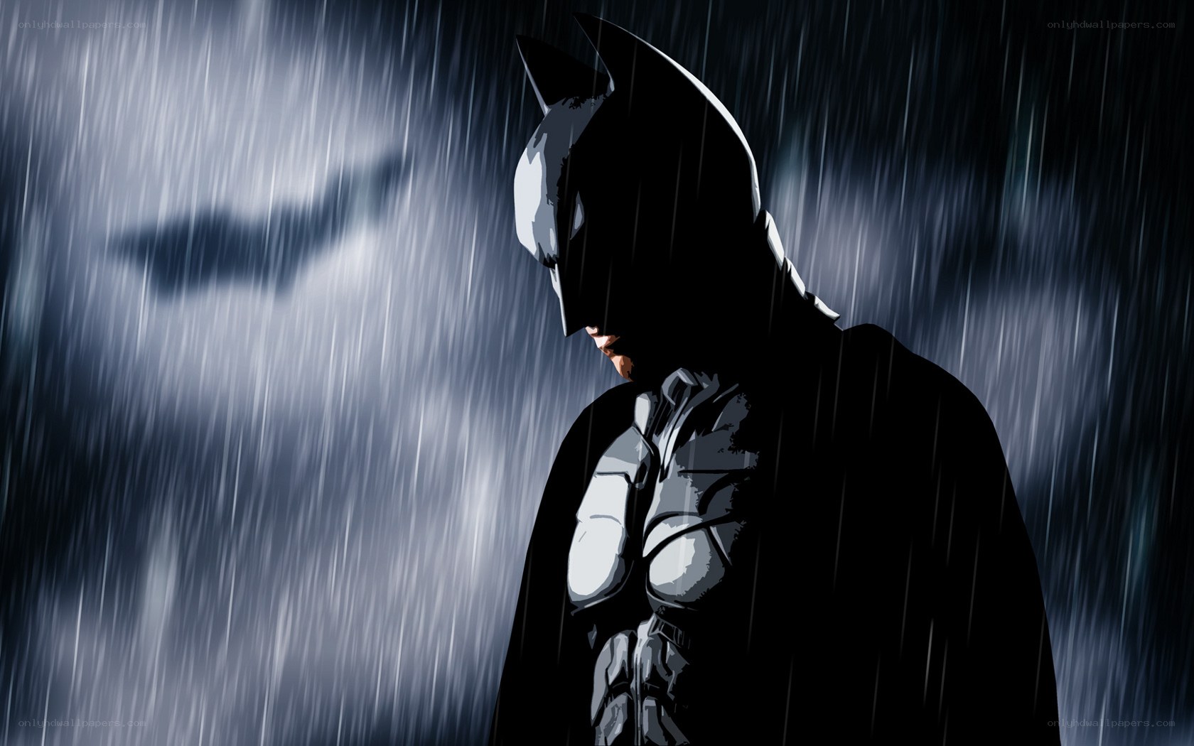 Batman in the rain