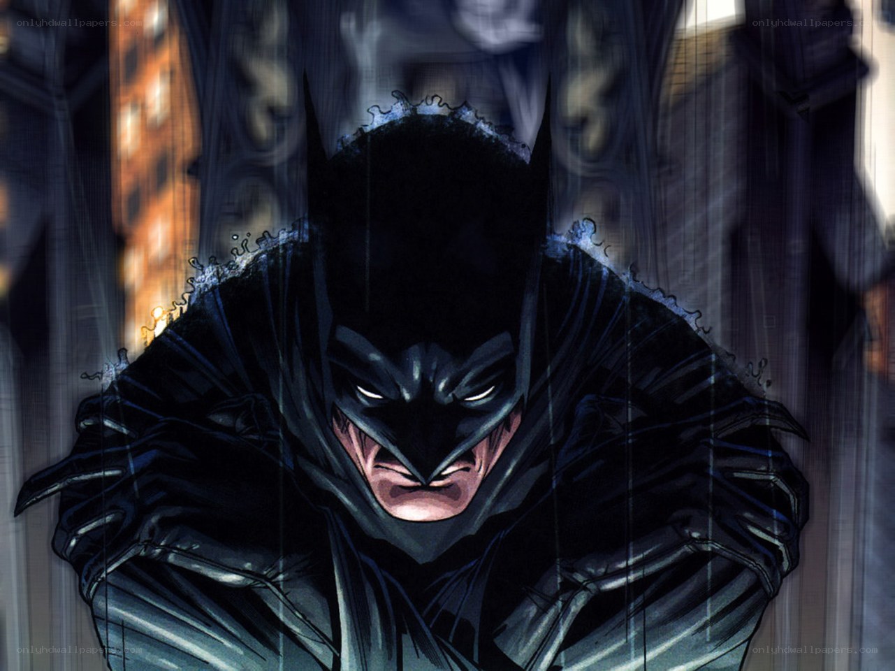 Batman in the rain
