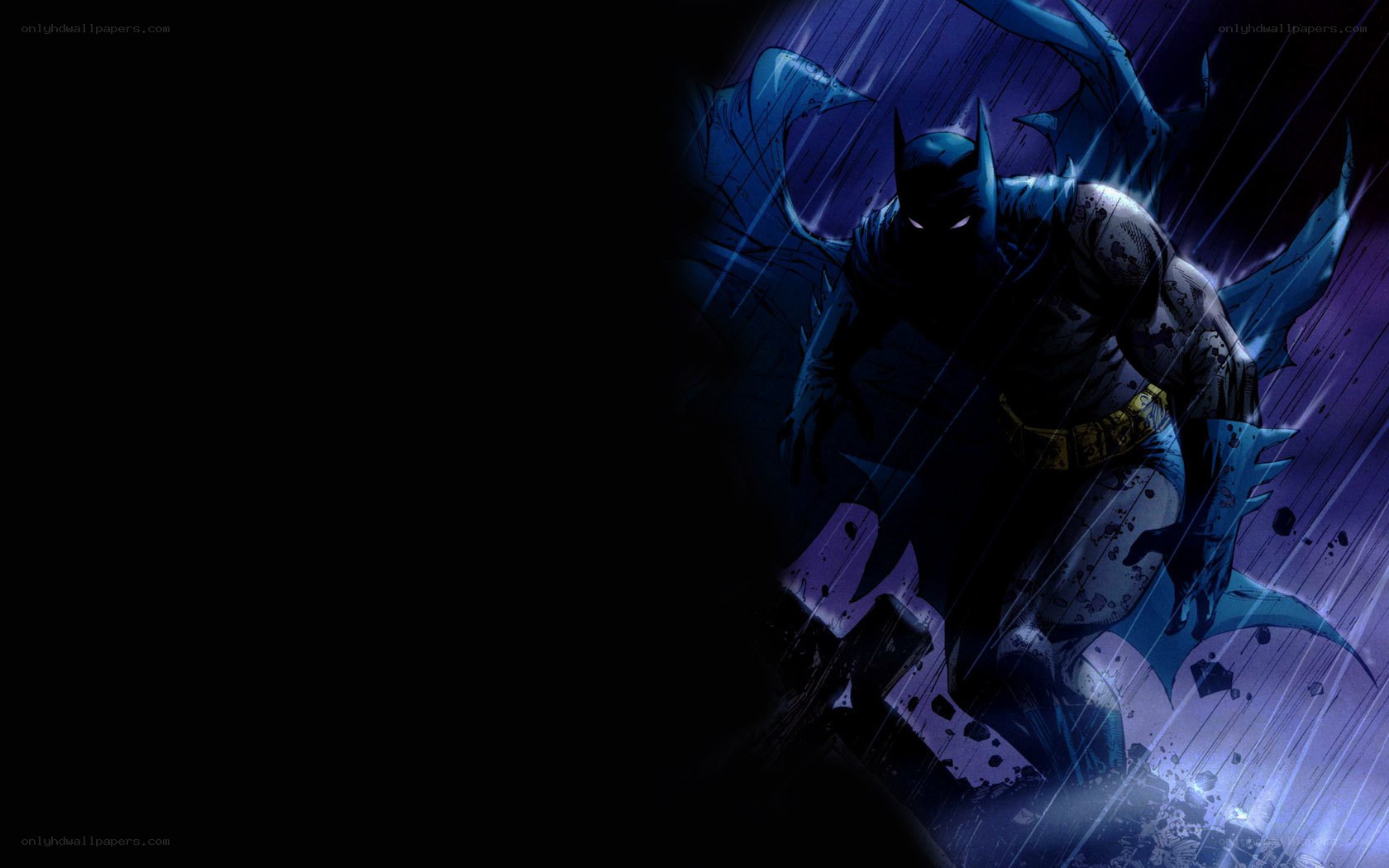 Batman in the rain