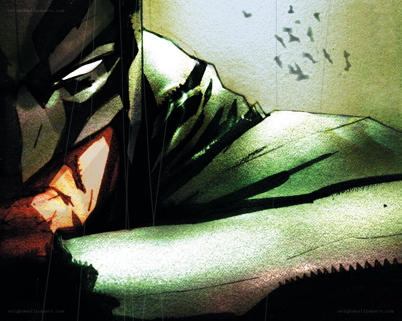 Batman in the rain