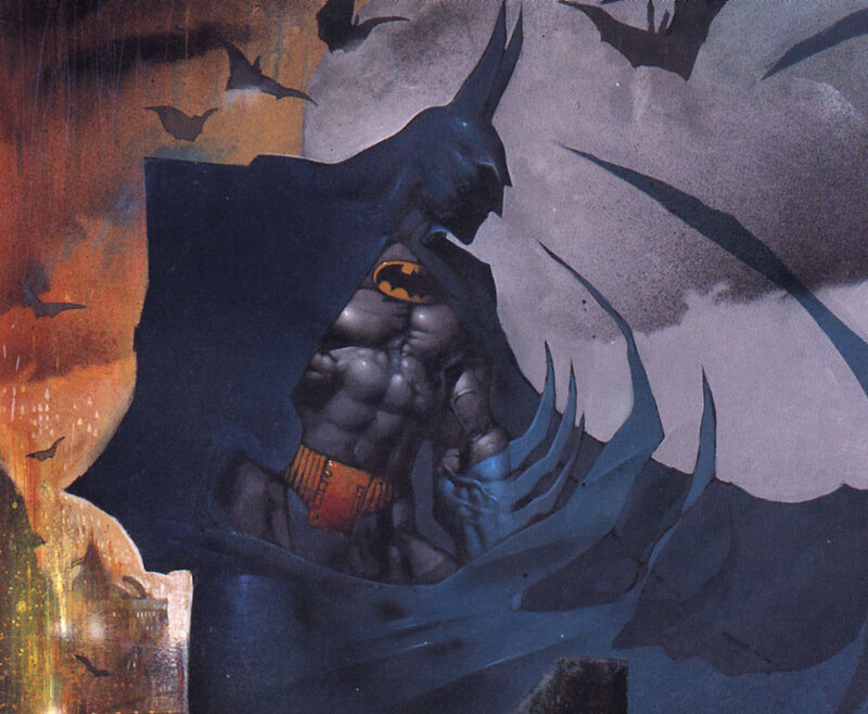 Batman in the rain