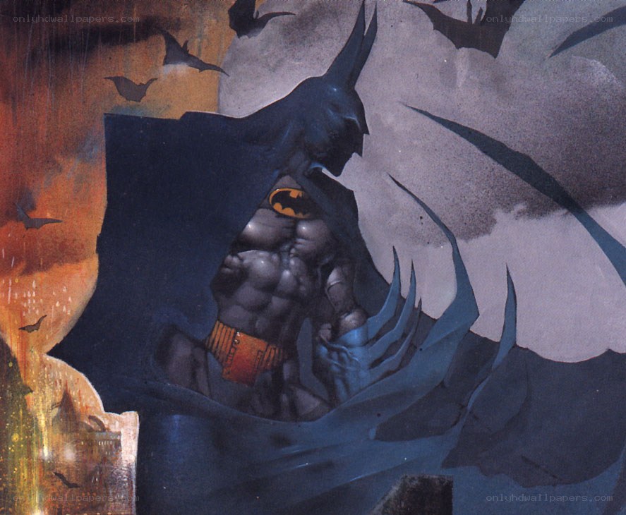 Batman in the rain