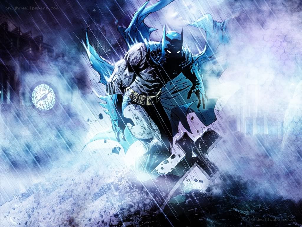 Batman in the rain