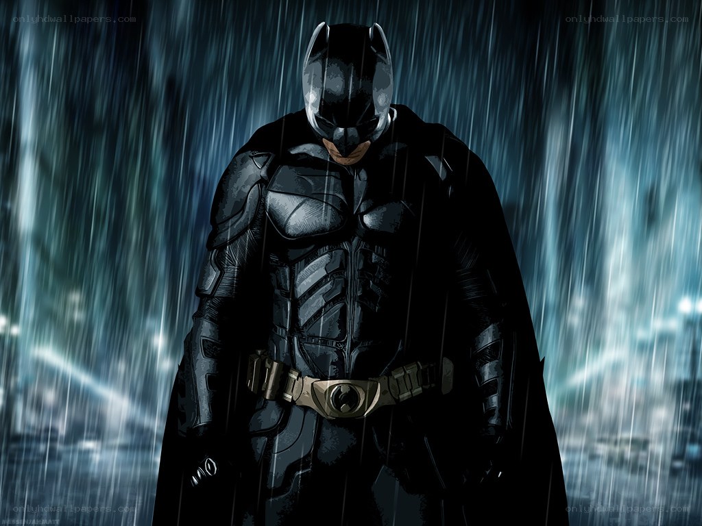 Batman in the rain