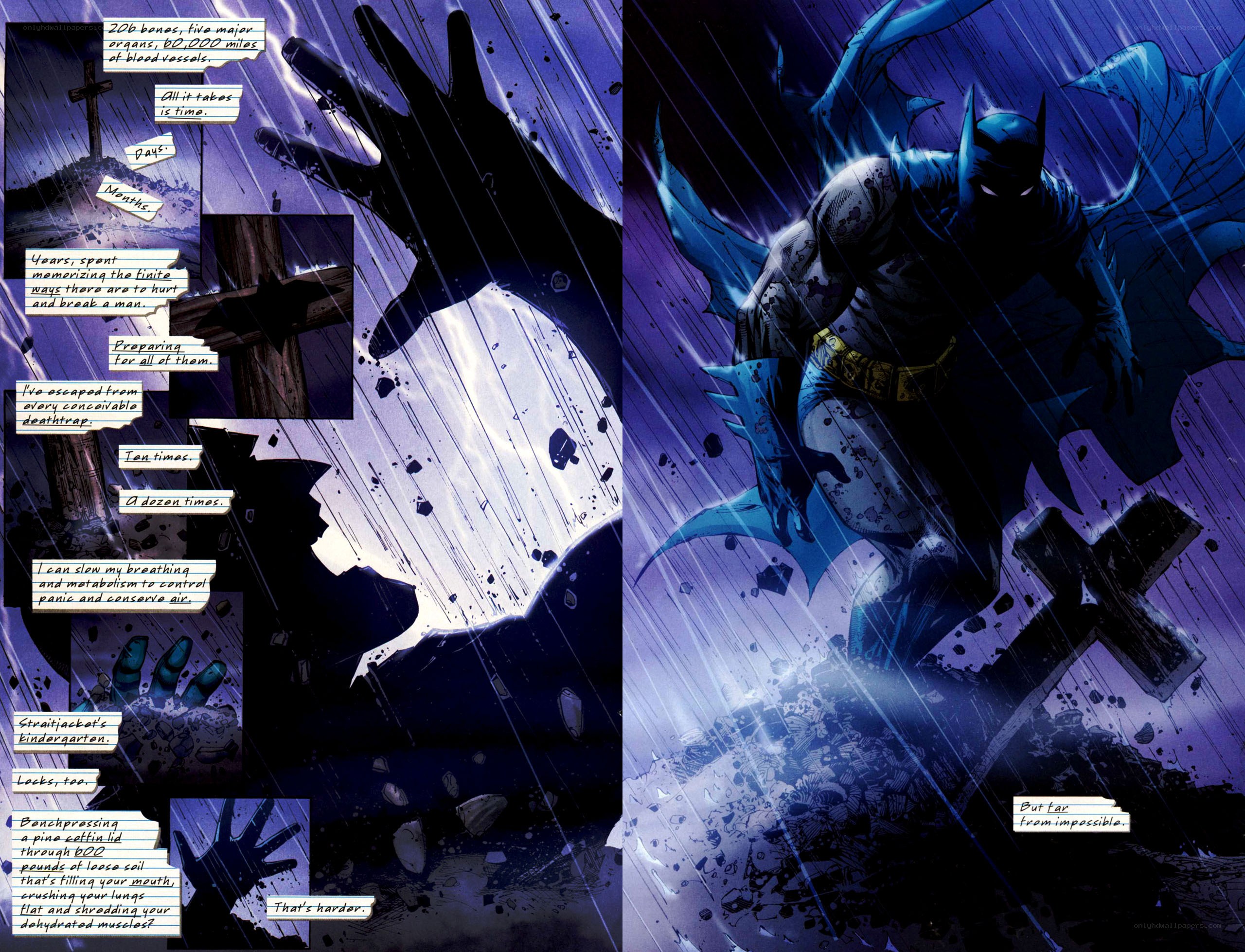 Batman in the rain