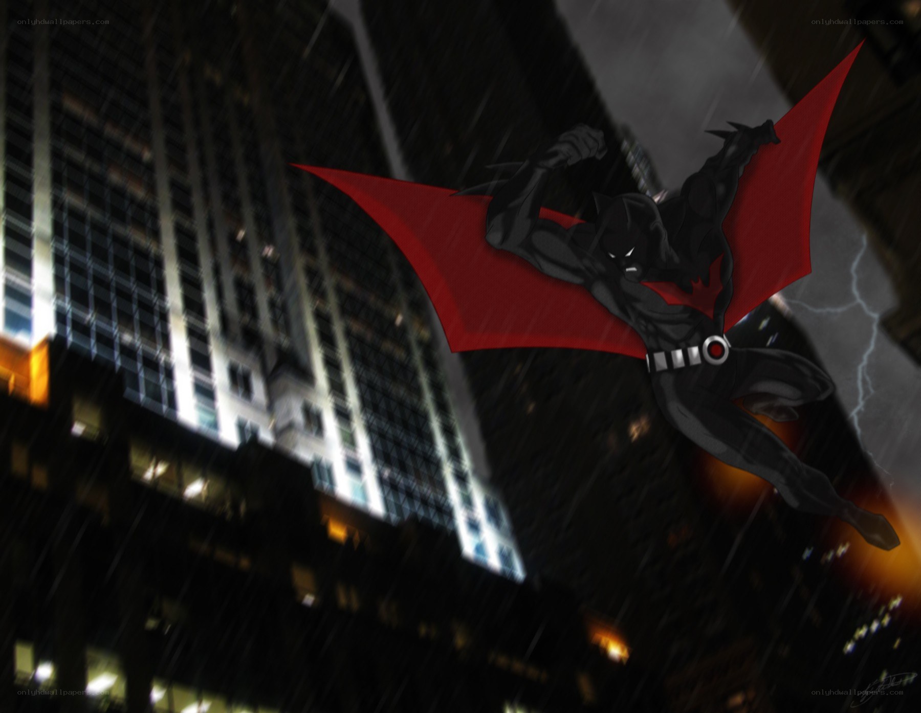 Batman in the rain
