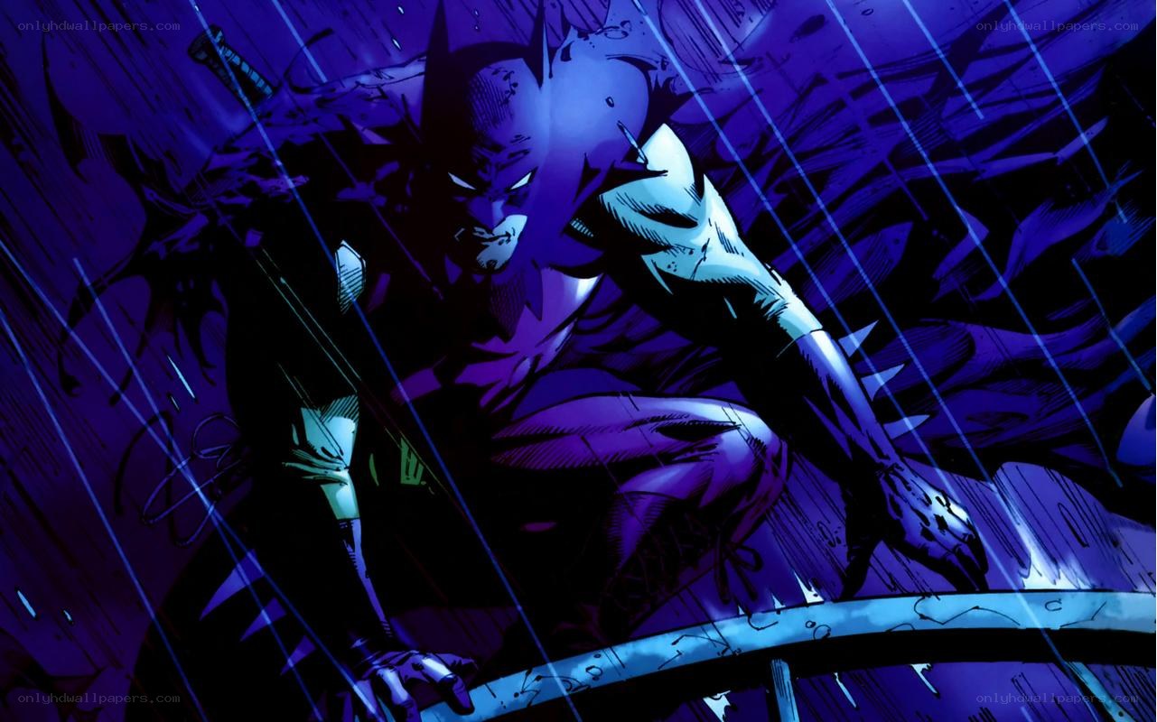Batman in the rain