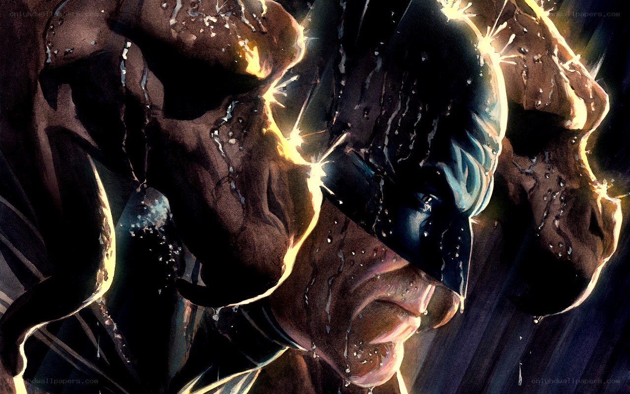 Batman in the rain