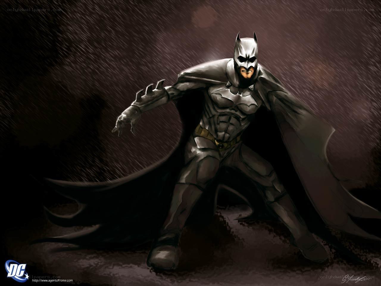 Batman in the rain