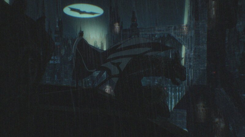 Batman in the rain