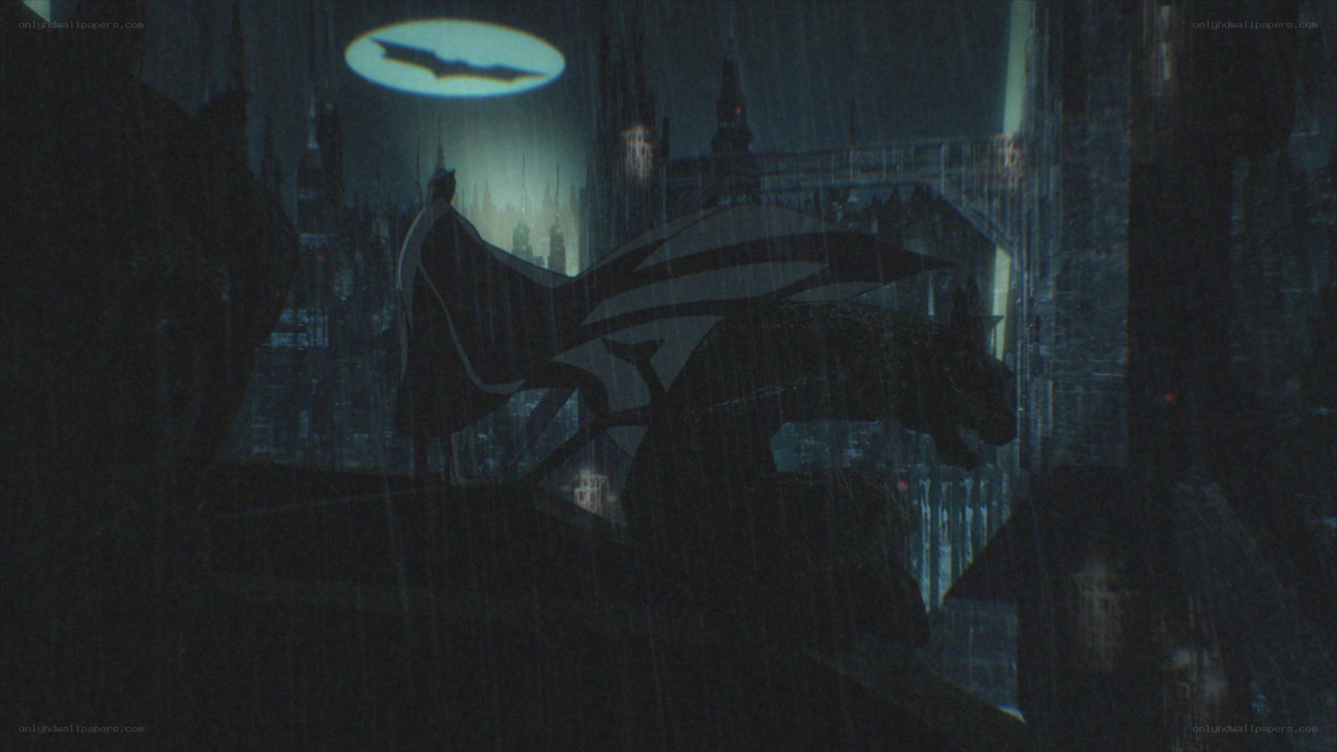 Batman in the rain