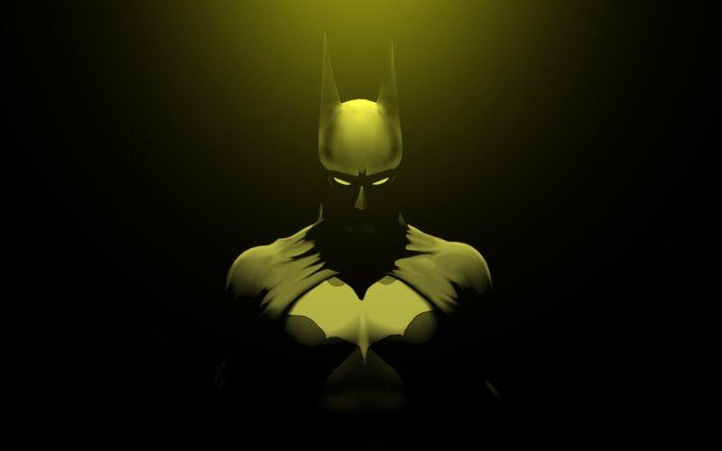 Batman in yellow light