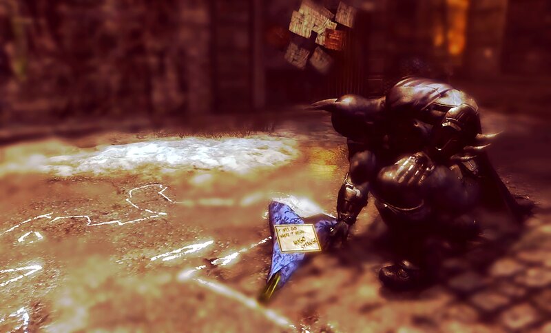 Batman Kneeling on Street