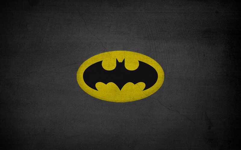 Batman Logo — Black, Dark, Minimalist