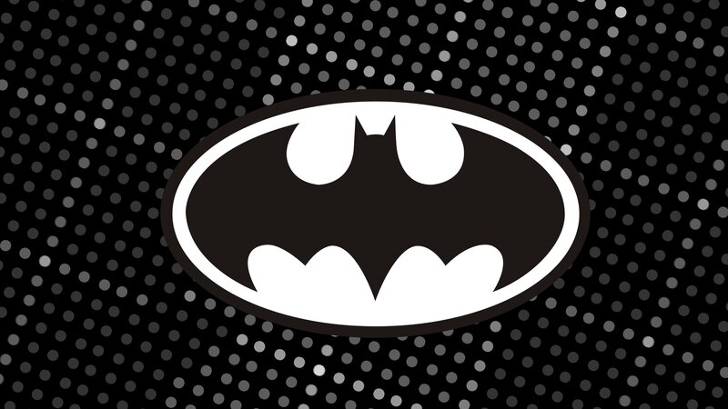 Batman Logo — Black, Minimalist