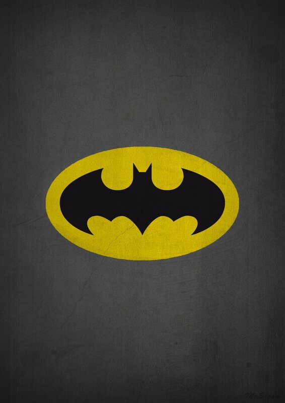 Batman Logo — Black, Minimalist, Vector Art