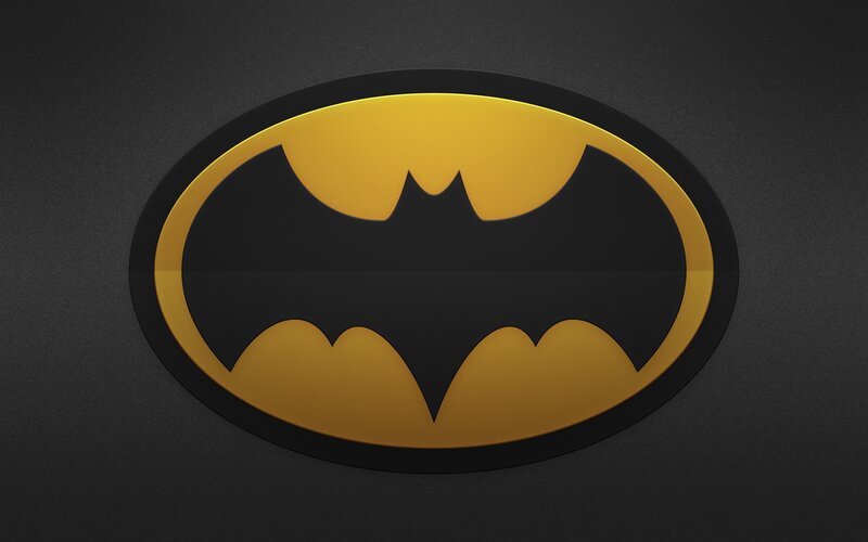 Batman Logo Emblem — Black, Dark