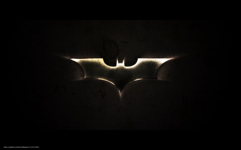 Batman logo in dark light