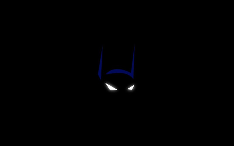 Batman logo in darkness