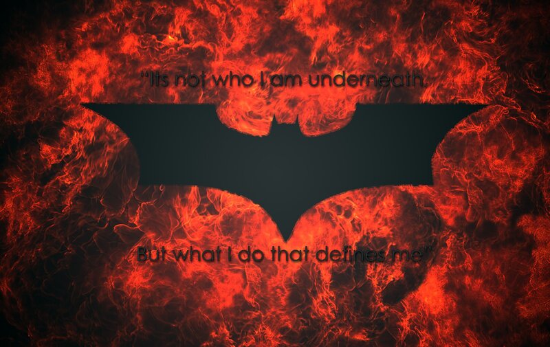 Batman Logo in Flames