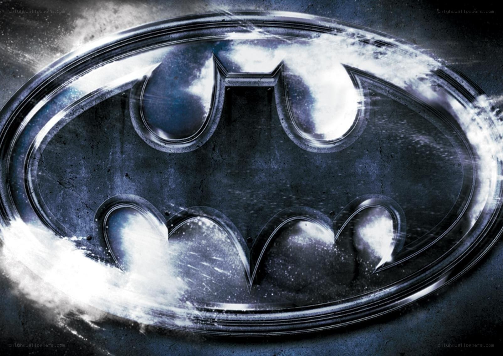 Batman logo in metallic style